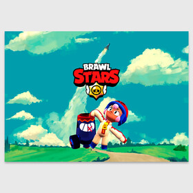 Поздравительная открытка с принтом brawlstars Выстрел Бонни Bonny в Новосибирске, 100% бумага | плотность бумаги 280 г/м2, матовая, на обратной стороне линовка и место для марки
 | boni | bonnie | brawl | brawl stars | brawlstars | brawl_stars | бони | бонни | бравлстарс