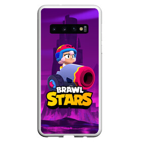 Чехол для Samsung Galaxy S10 с принтом BrawlStars Бонни с пушкой Bonny в Новосибирске, Силикон | Область печати: задняя сторона чехла, без боковых панелей | Тематика изображения на принте: boni | bonnie | brawl | brawl stars | brawlstars | brawl_stars | бони | бонни | бравлстарс