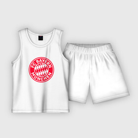 Детская пижама с шортами хлопок с принтом BAYERN  Bayern в Новосибирске,  |  | bayern | club | fc | footbal | logo | бавария | знак | клуб | лого | логотип | логотипы | символ | символы | форма | футбол | футбольная | футбольный