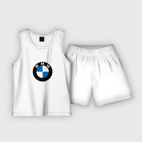 Детская пижама с шортами хлопок с принтом BMW  BMW в Новосибирске,  |  | auto | b m w | bmv | bmw | logo | m power | moto | performance | power | series | sport | авто | б м в | бмв | лого | логотип | марка | мото | перфоманс | символ | спорт