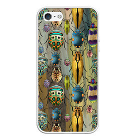 Чехол для iPhone 5/5S матовый с принтом Яркие жуки в Новосибирске, Силикон | Область печати: задняя сторона чехла, без боковых панелей | божья коровка | жуки | насекомые | природа | яркие жуки