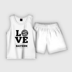 Детская пижама с шортами хлопок с принтом Bayern Love Классика в Новосибирске,  |  | bayern | club | football | logo | love | munchen | баерн | клуб | лого | мюнхен | мяч | символ | спорт | футбол | футболист | футболисты | футбольный