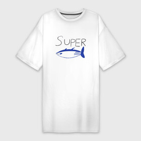 Платье-футболка хлопок с принтом super tuna jin в Новосибирске,  |  | bangtan boys | beyond the scene | super tuna jin | джонгук | чимин