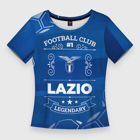Женская футболка 3D Slim с принтом Lazio FC 1 в Новосибирске,  |  | club | football | lazio | logo | клуб | краска | лацио | лого | мяч | символ | спорт | футбол | футболист | футболисты | футбольный