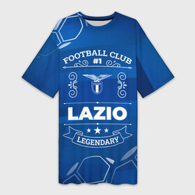 Платье-футболка 3D с принтом Lazio FC 1 в Новосибирске,  |  | club | football | lazio | logo | клуб | краска | лацио | лого | мяч | символ | спорт | футбол | футболист | футболисты | футбольный