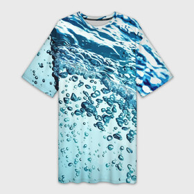 Платье-футболка 3D с принтом Wave  Pacific ocean в Новосибирске,  |  | Тематика изображения на принте: bubbles | ocean | sea | water | wave | вода | волна | море | океан | пузырьки