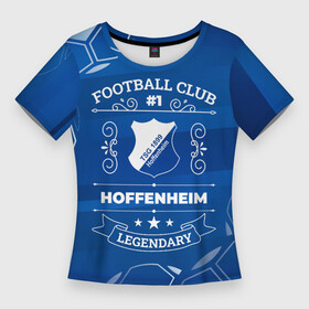 Женская футболка 3D Slim с принтом Hoffenheim Football Club в Новосибирске,  |  | club | football | hoffenheim | logo | клуб | лого | мяч | огонь | пламя | символ | спорт | футбол | футболист | футболисты | футбольный | хоффенхейм