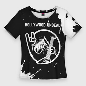 Женская футболка 3D Slim с принтом Hollywood Undead  КОТ  Краска в Новосибирске,  |  | Тематика изображения на принте: band | hollywood | hollywood undead | metal | paint | rock | undead | андед | брызги | голивуд | группа | кот | краска | рок