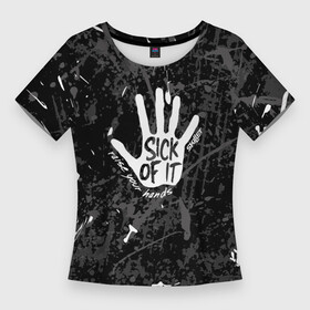 Женская футболка 3D Slim с принтом skillet  Sick of it. в Новосибирске,  |  | christian rock | jen ledger | john cooper | korey cooper | official video | rock | seth morrison | skillet | skillet (musical group)