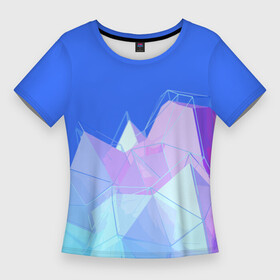Женская футболка 3D Slim с принтом Pink ice  Abstractiom  Geometry в Новосибирске,  |  | abstraction | geometry | ice | sky | абстракция | геометрия | лёд | небо