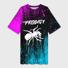 Платье-футболка 3D с принтом the prodigy  neon в Новосибирске,  |  | prodigy | the prodigy | дарование | музыка | чудо