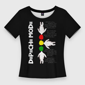 Женская футболка 3D Slim с принтом DEPECHE MODE (ELECTRONIC MUSIC) в Новосибирске,  |  | 80 е | 90 е | depeche | dm | группа | музыка | наслаждайся тишиной | новая волна | поп | черный | электроника
