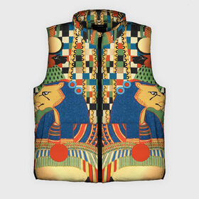 Мужской жилет утепленный 3D с принтом Египетский орнамент в Новосибирске,  |  | древний египет | египет | египетский орнамент | культура | орнамент | страны | узор