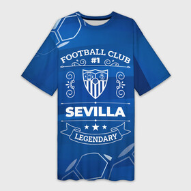 Платье-футболка 3D с принтом Sevilla FC 1 в Новосибирске,  |  | club | football | logo | sevilla | клуб | краска | краски | лого | мяч | севилья | символ | спорт | футбол | футболист | футболисты | футбольный