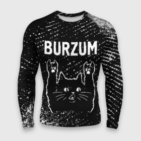 Мужской рашгард 3D с принтом Burzum  Rock Cat в Новосибирске,  |  | band | burzum | metal | rock | бурзум | группа | кот | краска | краски | рок | рок кот