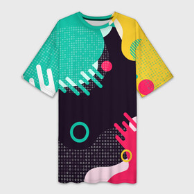 Платье-футболка 3D с принтом АБСТРАКТНАЯ ЦВЕТНАЯ ЗАЛИВКА в Новосибирске,  |  | Тематика изображения на принте: абстракция | геометрический | красочный | современный | узор | фоновый | цветной | яркий