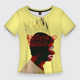 Женская футболка 3D Slim с принтом Radiohead poster в Новосибирске,  |  | radio head | radiohead | thom yorke | одержимый чем то | радио хед | радиохед | радиохэд | рок | рок группа | том йорк | томас эдвард йорк | фанат