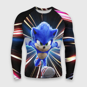 Мужской рашгард 3D с принтом Speed Sonic в Новосибирске,  |  | hedgehog | red shoes | sonic | sonic the hedgehog | video game | бег | бежит | видео игра | ёж | ёжик | игра | молния | сега | скорость | соник | соник ёжик | энергия