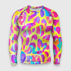 Мужской рашгард 3D с принтом Красочные пятна в Новосибирске,  |  | bright | colors | expression | funny | multicoloured | pattern | positive | spots | summer | веселый | выразительный | добрый | забавный | красивый | красочный | летний | паттерн | позитивный | пятна | радостный | разноцветный