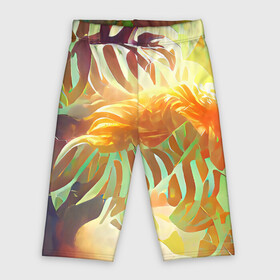 Велосипедки 3D с принтом Fern leaves в Новосибирске,  |  | colors | fern | jungle | leaves | multicoloured | palm | summer | tree | деревья | джунгли | летнее настроение | лето | листья | пальма | папоротник | радостный | разноцветный | растения | рисунок | тропики | яркий