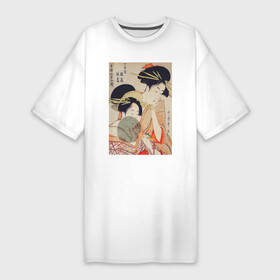 Платье-футболка хлопок с принтом Chojiya Hinazuru Hinamatsu (Две девушки) в Новосибирске,  |  | винтаж | искусство | красота | культура | культура японии | отдых | природа | рисунок | япония | японская культура | японская эстетика | японский | японский стиль