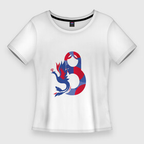 Женская футболка 3D Slim с принтом Системный мир в Новосибирске,  |  | матрёшка | мечтатели и рассказчики | наши герои | патриотизм | системный мир | славянский мир