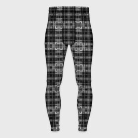 Мужские тайтсы 3D с принтом Черно белая клетка в Новосибирске,  |  | black and white | checkered | pattern | клетчатый узор | черно белый