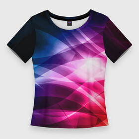 Женская футболка 3D Slim с принтом Красочная абстрактная композиция  Colorful abstract composition в Новосибирске,  |  | abstraction | color | composition | fashion | абстракция | композиция | мода | цвет
