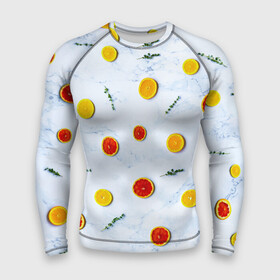 Мужской рашгард 3D с принтом Дольки апельсина и грейпфрута в Новосибирске,  |  | Тематика изображения на принте: апельсин | веточка | веточки | грейпфрут | дольки | еда | новый год | праздник | свежесть | фруктовый | фрукты | цитрусовый | цитрусы