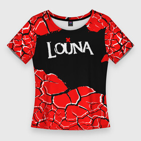 Женская футболка 3D Slim с принтом louna band  ТРЕЩИНЫ в Новосибирске,  |  | louna | louna 1984 | louna band | louna official video | rock | лауна | лоуна | луна | лусинэ геворкян | музыка | наше радио | рок | русский рок