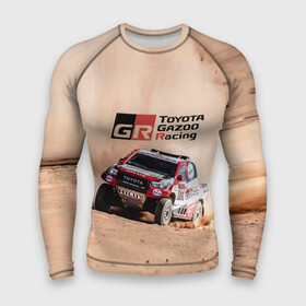 Мужской рашгард 3D с принтом Toyota Gazoo Racing  Desert  Rally в Новосибирске,  |  | car | competition | off road vehicle | racing | rally | toyota | автомобиль | внедорожник | гонка | пустыня | ралли | соревнование | тойота