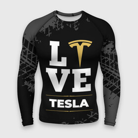 Мужской рашгард 3D с принтом Tesla Love Classic со следами шин на фоне в Новосибирске,  |  | auto | brand | logo | love | symbol | tesla | авто | бренд | илон | лого | маск | символ | следы | тесла | шины