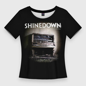 Женская футболка 3D Slim с принтом Shinedown  The Sound of Madness в Новосибирске,  |  | brent smith | shinedown | the sound of madness | брент смит | группа | музыка | рок | рок группа