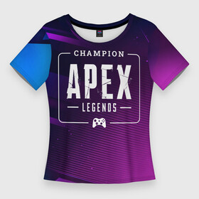 Женская футболка 3D Slim с принтом Apex Legends Gaming Champion: рамка с лого и джойстиком на неоновом фоне в Новосибирске,  |  | apex | apex legends | champion | legends | logo | апекс | гранж | игра | игры | легент | лого | логотип | символ
