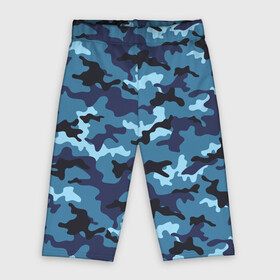 Велосипедки 3D с принтом Камуфляж Тёмно Синий  Camouflage Dark Blue в Новосибирске,  |  | blue | camo | camouflage | dark | камуфляж | синий | тёмный