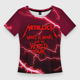 Женская футболка 3D Slim с принтом Metallica  Madly in Angel в Новосибирске,  |  | kobein | kurt kobein | madly in angel | metalica | metallica | rock | курт кобейн | металика | металлика | рок | супер звезда