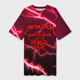 Платье-футболка 3D с принтом Metallica  Madly in Angel в Новосибирске,  |  | kobein | kurt kobein | madly in angel | metalica | metallica | rock | курт кобейн | металика | металлика | рок | супер звезда