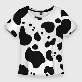 Женская футболка 3D Slim с принтом Пятна Далматина в Новосибирске,  |  | Тематика изображения на принте: 101 далматинец | далматин | далматинец | пятна далматинца | собаки