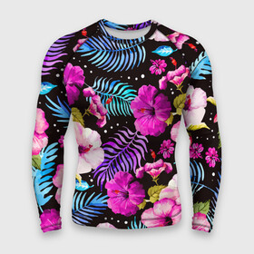 Мужской рашгард 3D с принтом Floral pattern  Summer night  Fashion trend в Новосибирске,  |  | fashion | flowers | night | pattern | summer | trend | лето | мода | ночь | паттерн | тренд | цветы