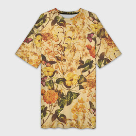 Платье-футболка 3D с принтом Цветы Летний Закат в Новосибирске,  |  | flowers | summer | букет | закат | лето | природа | растение | флора | цветы