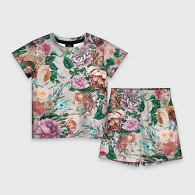 Детский костюм с шортами 3D с принтом Color floral pattern  Expressionism  Summer в Новосибирске,  |  | expression | fashion | flowers | pattern | rose | summer | лето | мода | паттерн | роза | цветы | экспрессия