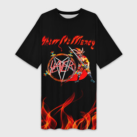 Платье-футболка 3D с принтом Show No Mercy  Slayer в Новосибирске,  |  | slayer | группа | гэри холт | керри кинг | метал | музыка | пентаграмма | песни | пол бостаф | рок | слаер | слайер | слеар | слеер | слейр | слеяр | том арайа | трэш | тяжелый | хеви