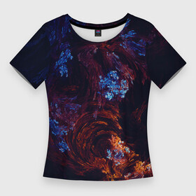 Женская футболка 3D Slim с принтом Синие и Красные Коралловые Рифы в Новосибирске,  |  | coral | nature | ocean | reef | sea | коралловый | красный | море | океан | природа | риф | синий