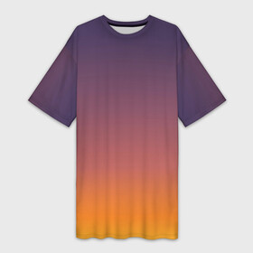 Платье-футболка 3D с принтом Sunset Gradient в Новосибирске,  |  | градиент | закат | минимализм | переливы | переходы