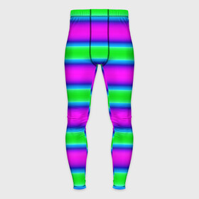 Мужские тайтсы 3D с принтом Зеленый и фиолетовые яркие неоновые полосы striped pattern в Новосибирске,  |  | modern | neon | striped pattern | горизонтальные полоы | зеленые полосы | полосатый узор | фиолетовые полосы