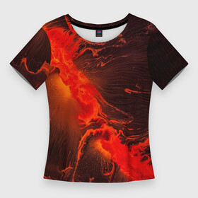 Женская футболка 3D Slim с принтом Красный огненный след в Новосибирске,  |  | ад | апокалипсис | вселенная | вспышка | галактика | космос | красный | мрак | ночь | огонь | пламя | полоса | след | темнота | туманность | ужас | хоррор | черная дыра
