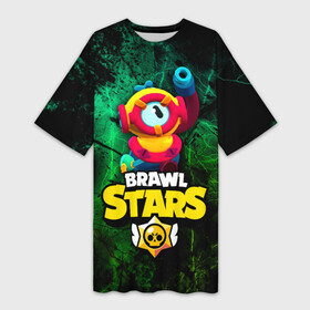 Платье-футболка 3D с принтом Otis Отис Brawl Stars в Новосибирске,  |  | brawl stars | faraotis | otis | otis brawl stars | бравл старс | отис | отис бравл старс | фараотис