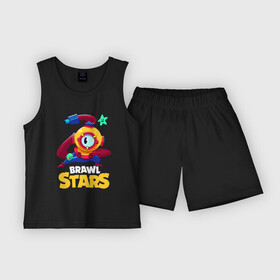 Детская пижама с шортами хлопок с принтом Brawl Stars Otis Отис в Новосибирске,  |  | brawl stars | faraotis | otis | otis brawl stars | бравл старс | отис | отис бравл старс | фараотис
