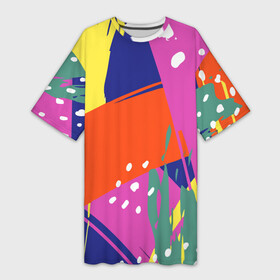 Платье-футболка 3D с принтом Красочная летняя картинка  Fashion trend в Новосибирске,  |  | abstraction | color | fashion | mood | summer | абстракция | лето | мода | настроение | цвет