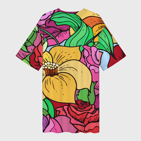 Платье-футболка 3D с принтом Красочные летние цветы  Fashion trend в Новосибирске,  |  | composition | fashion | flowers | summer | композиция | лето | мода | цветы